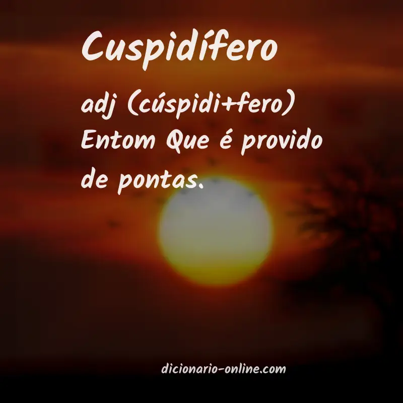 Significado de cuspidífero