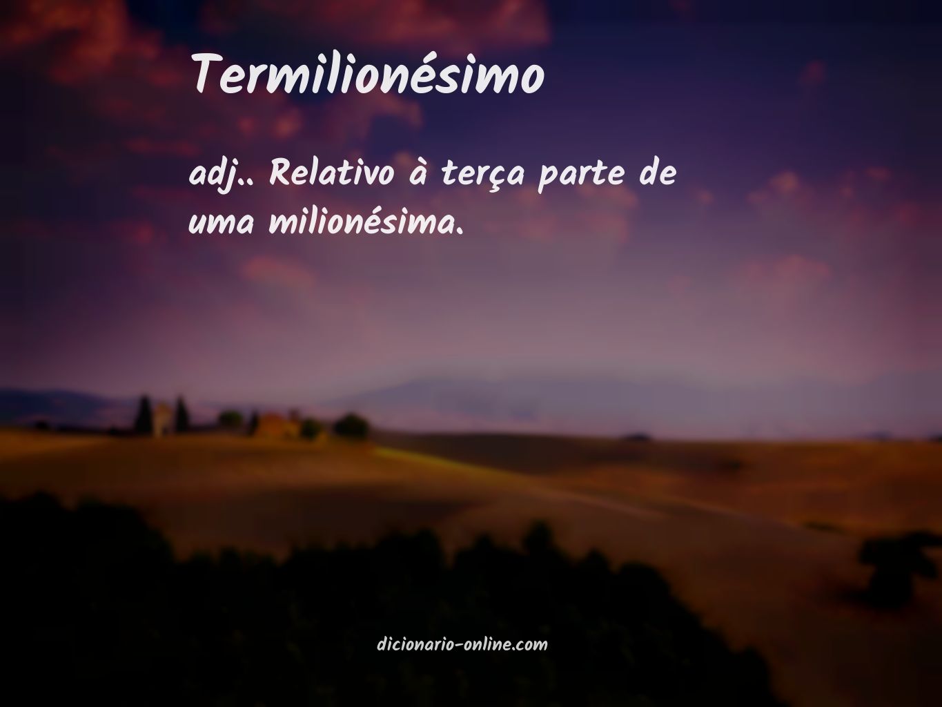 Significado de termilionésimo