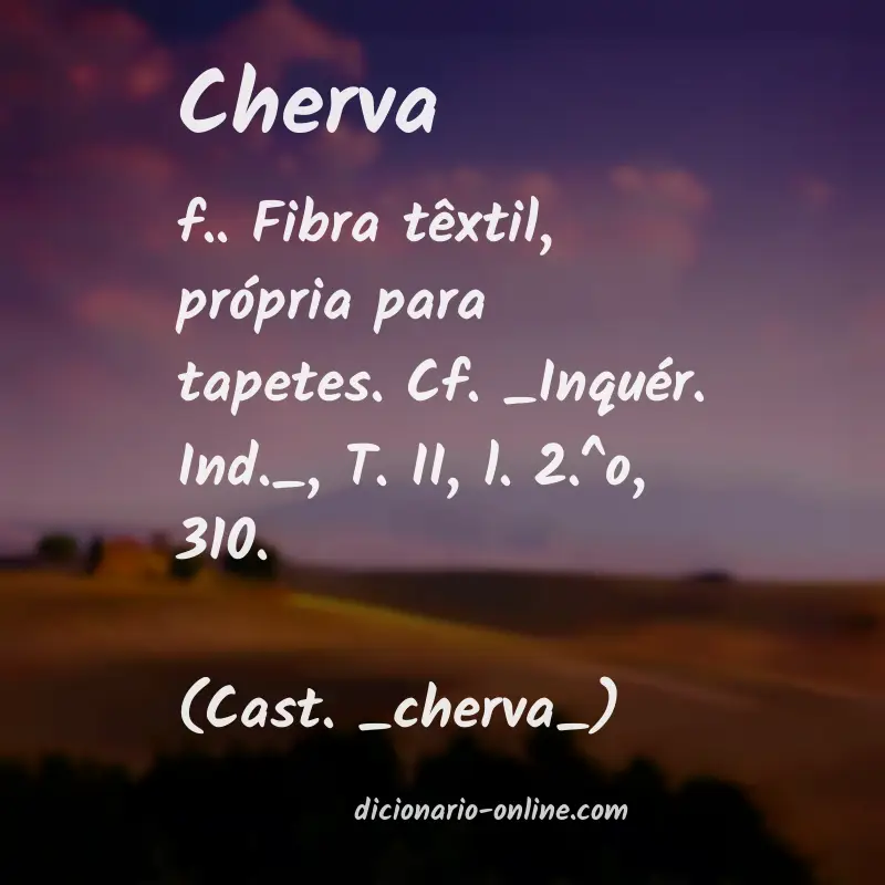 Significado de cherva