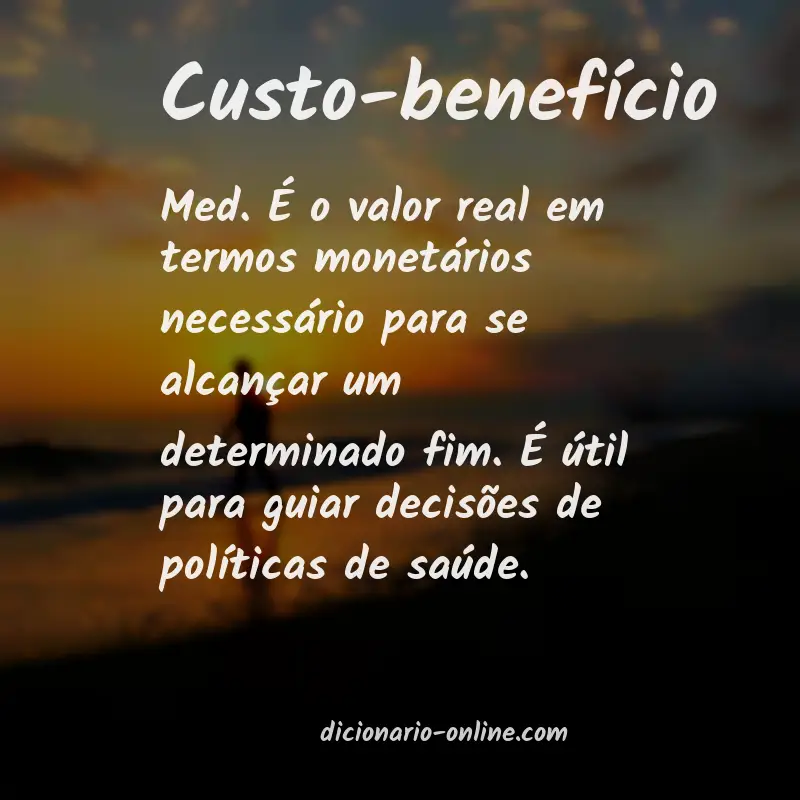 Significado de custo-benefício