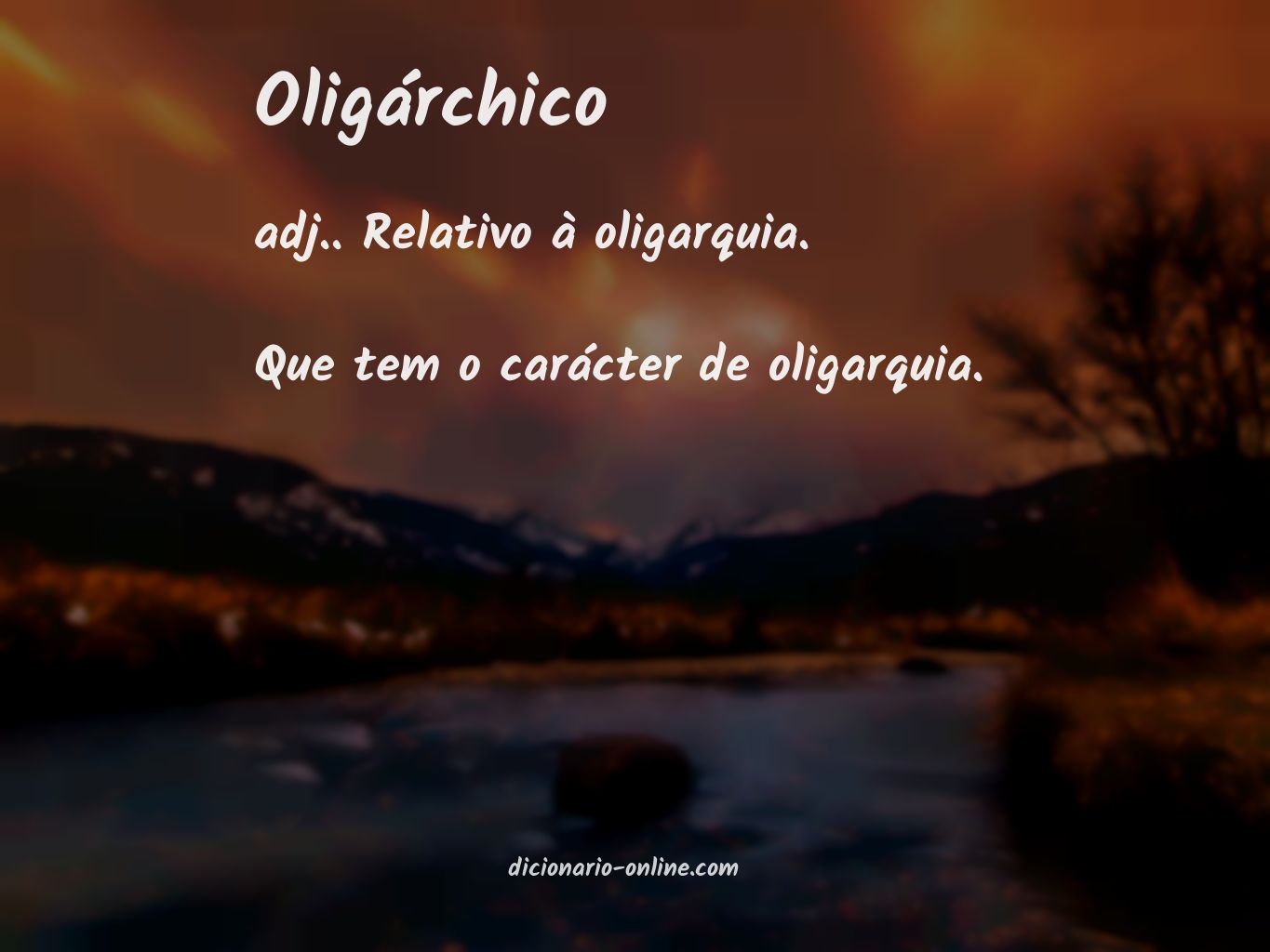 Significado de oligárchico