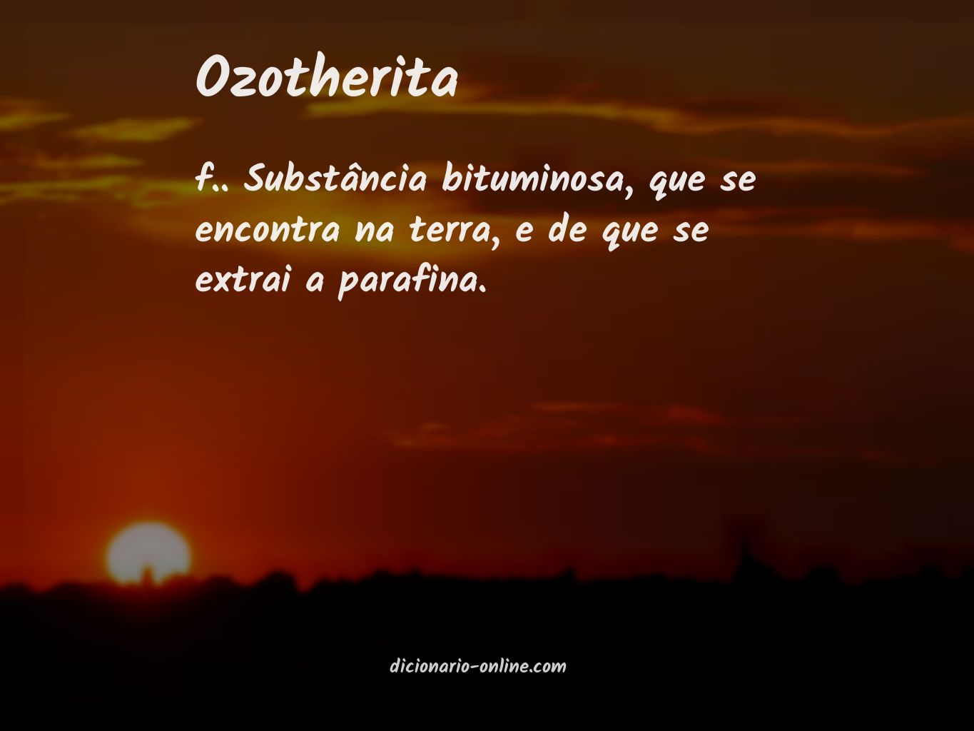 Significado de ozotherita