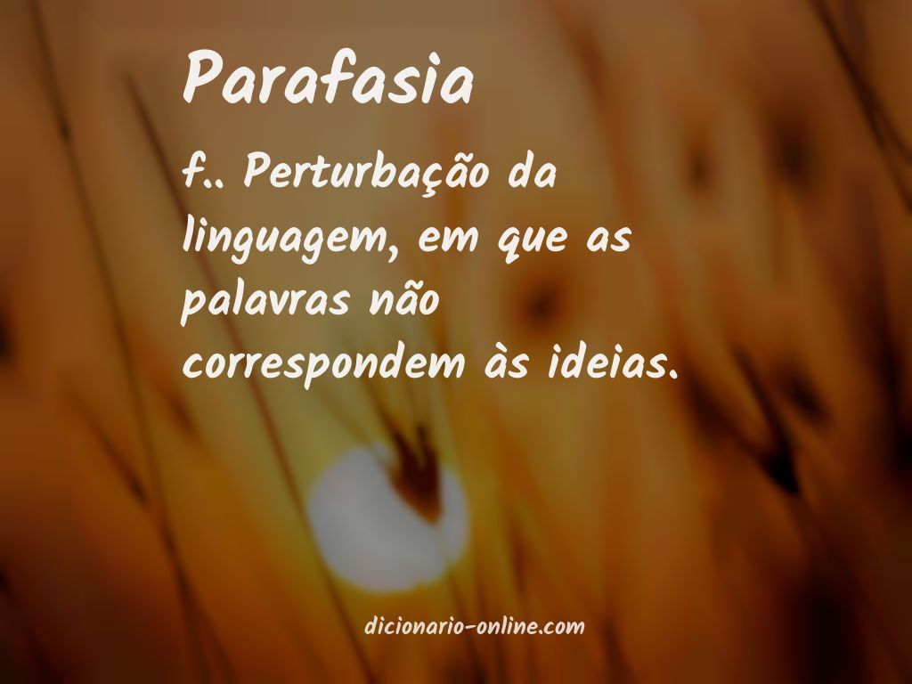 Significado de parafasia