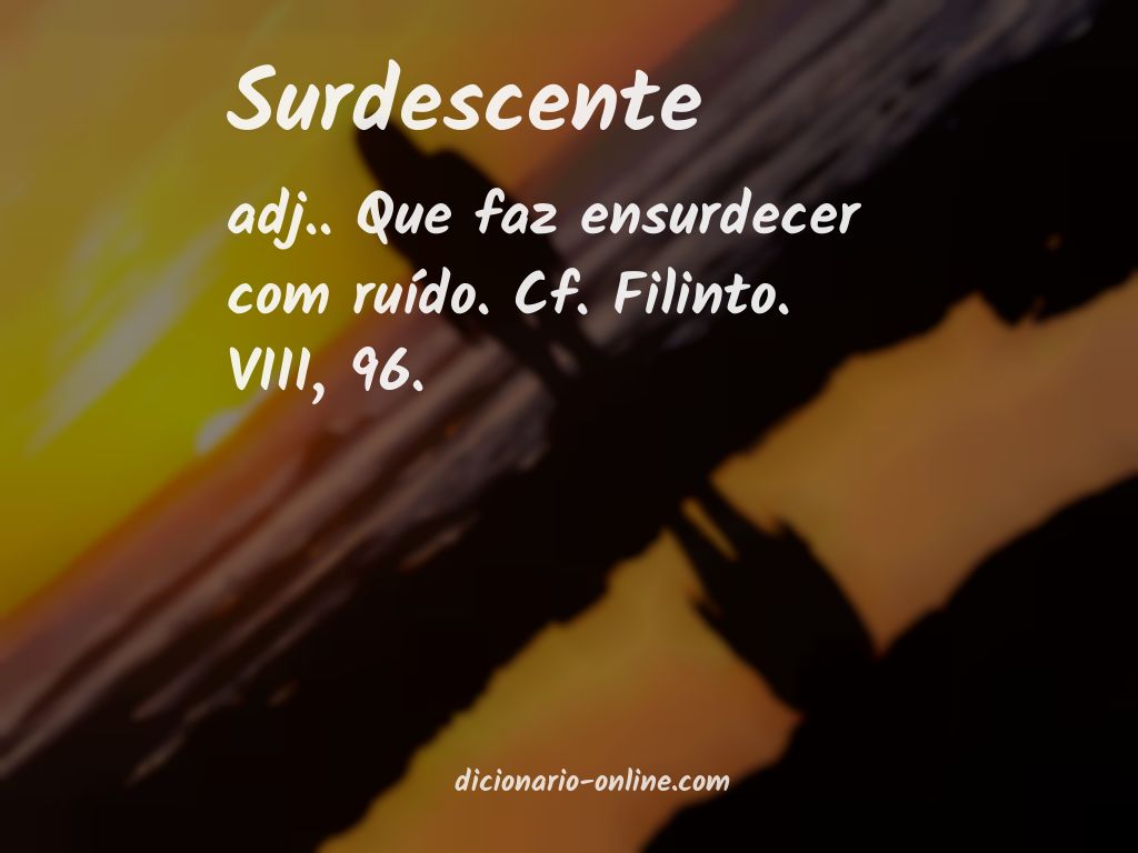 Significado de surdescente