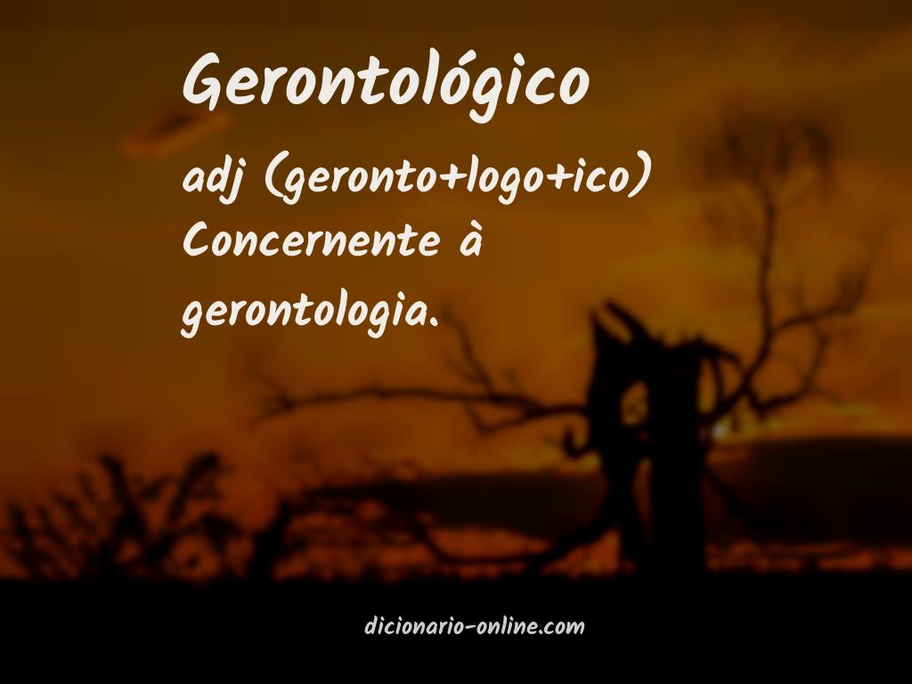 Significado de gerontológico