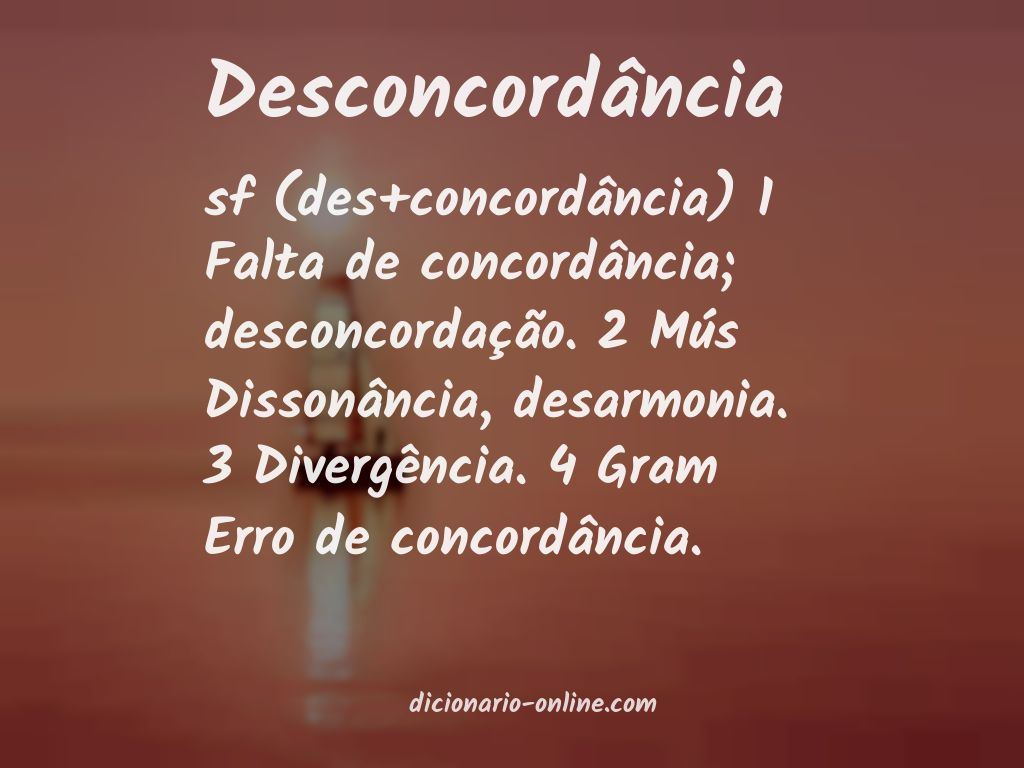 Significado de desconcordância