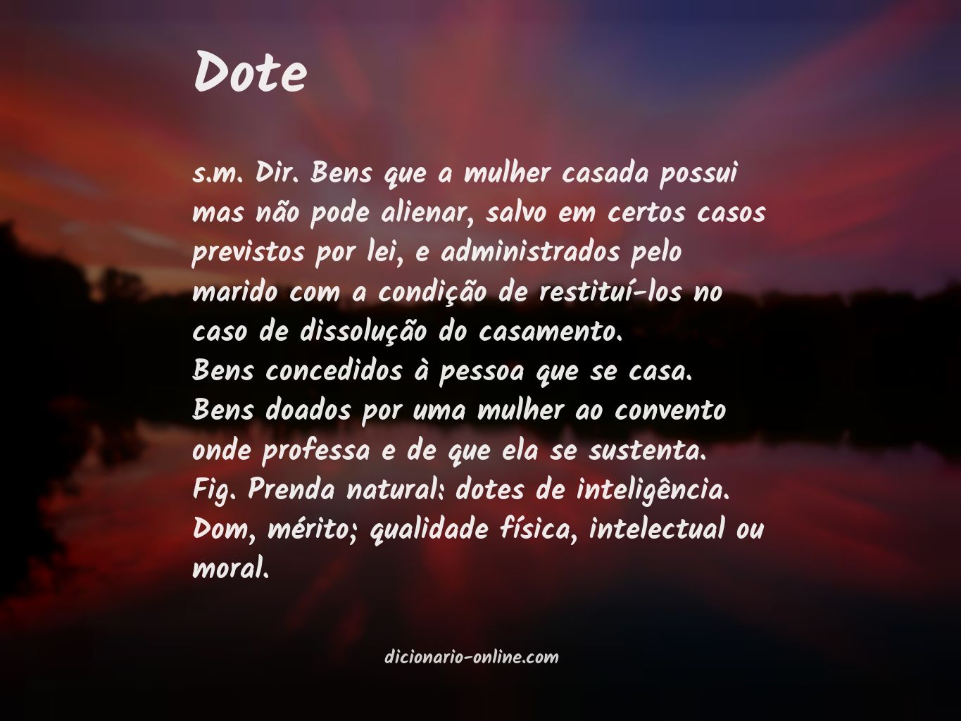 Significado de dote