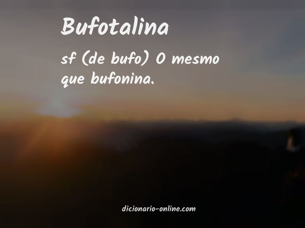 Significado de bufotalina