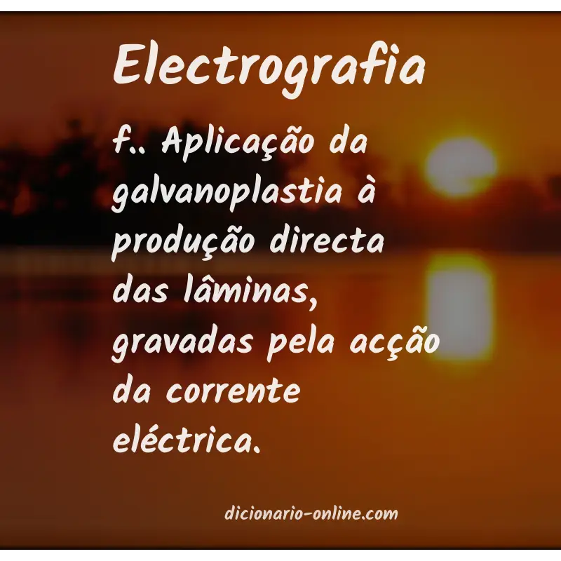 Significado de electrografia