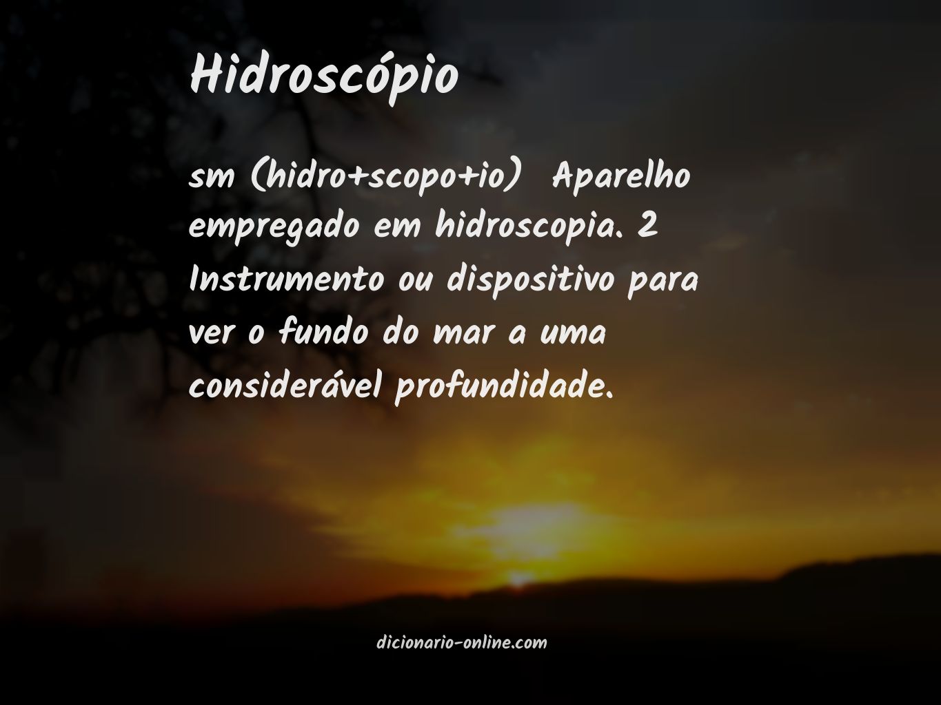 Significado de hidroscópio