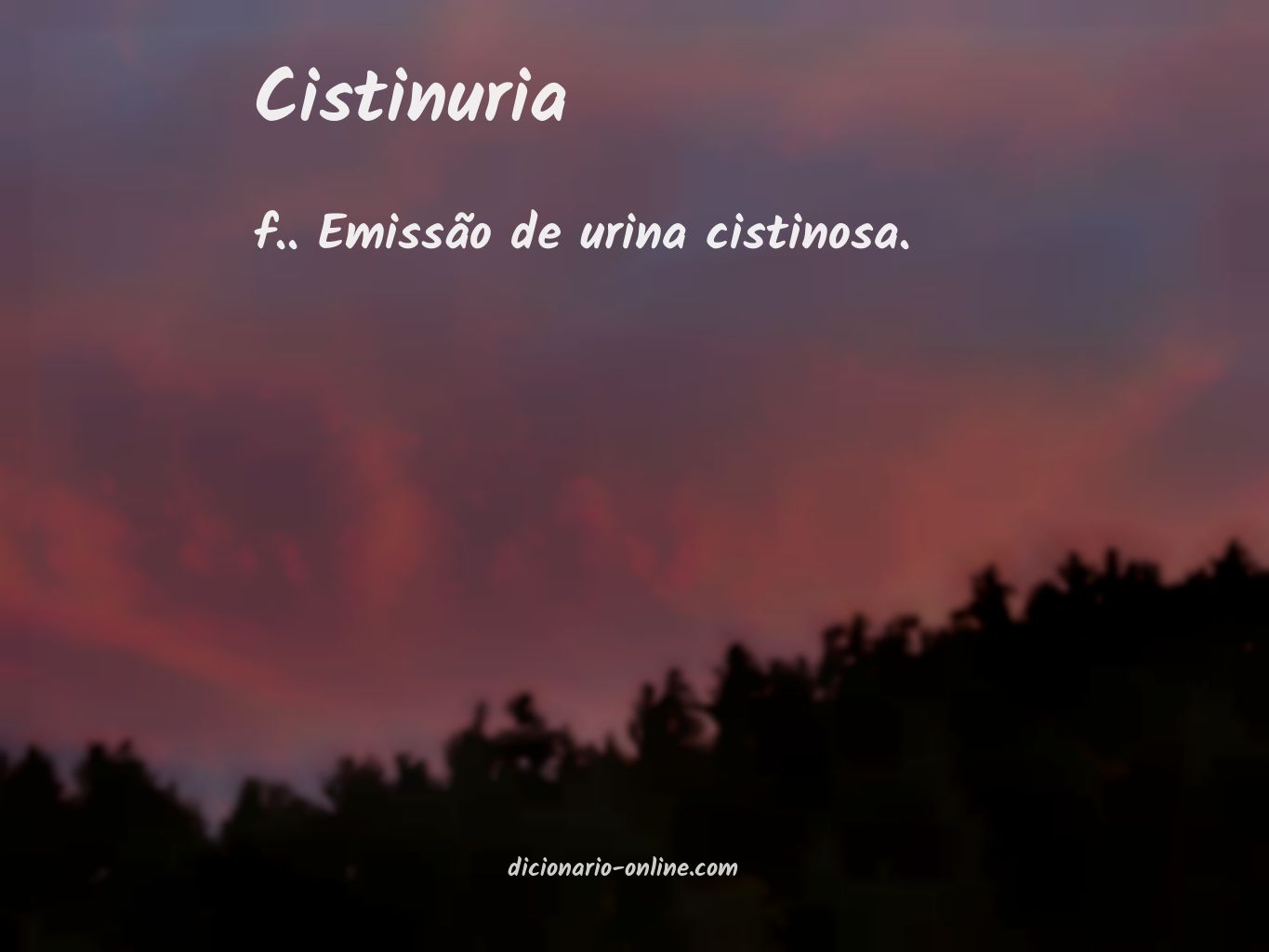 Significado de cistinuria