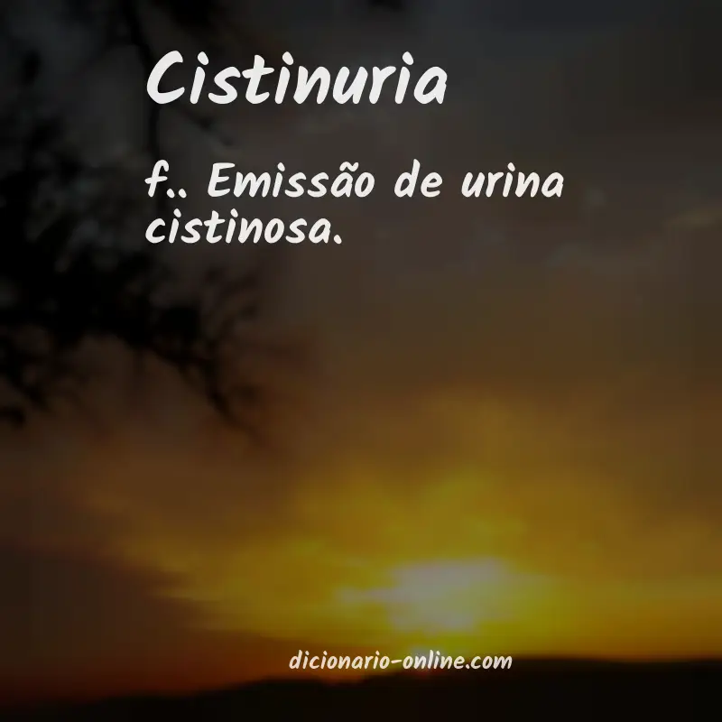 Significado de cistinuria