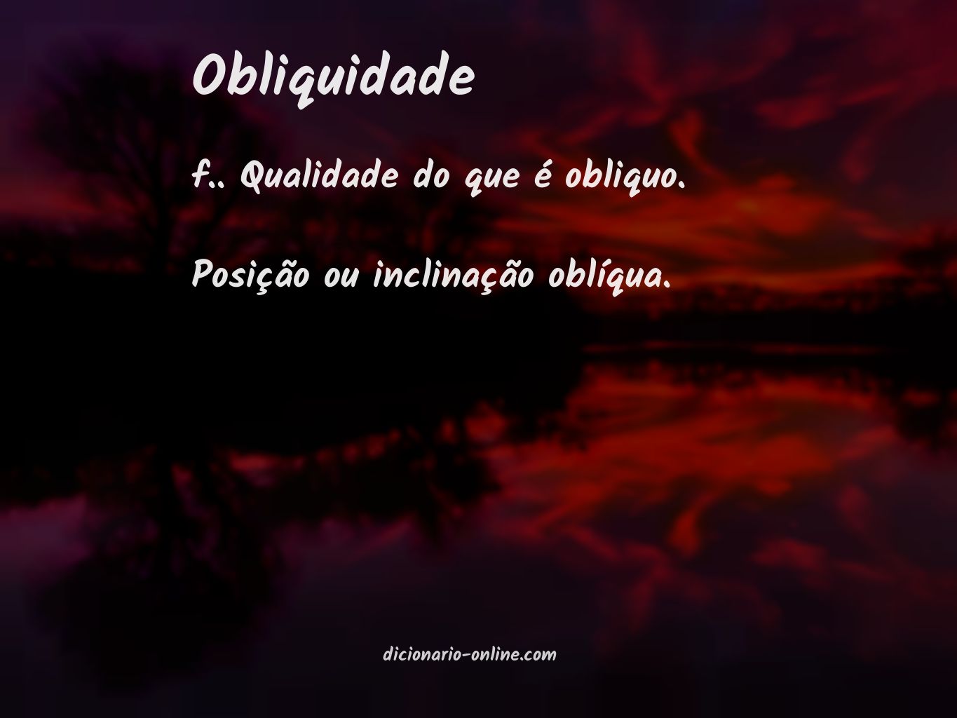 Significado de obliquidade