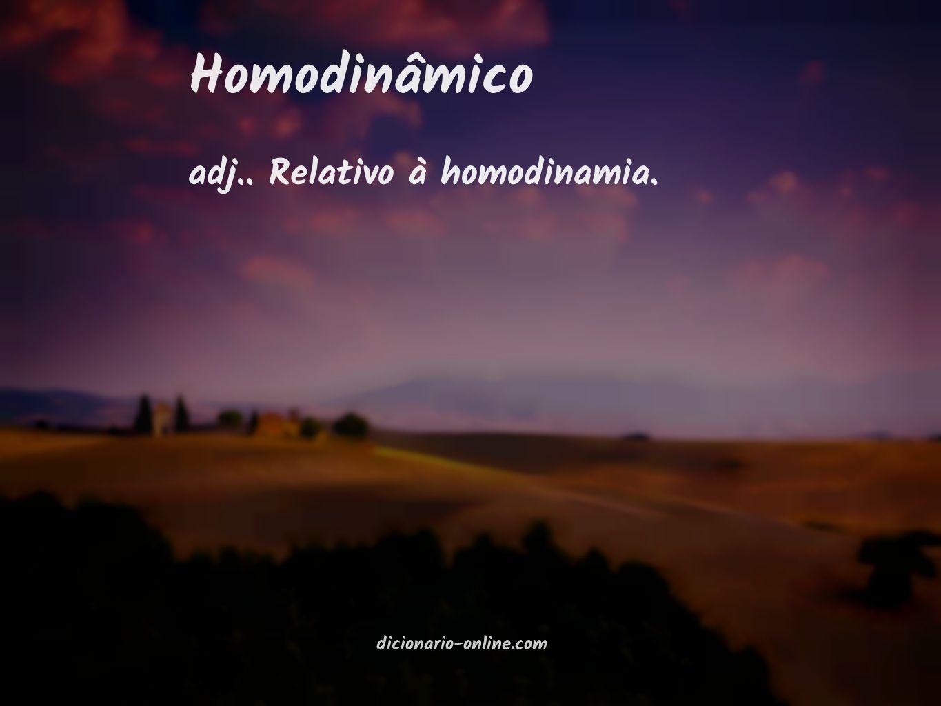 Significado de homodinâmico