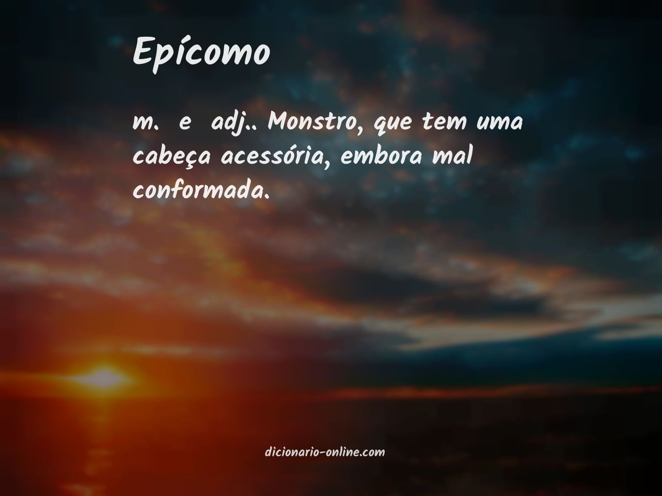 Significado de epícomo