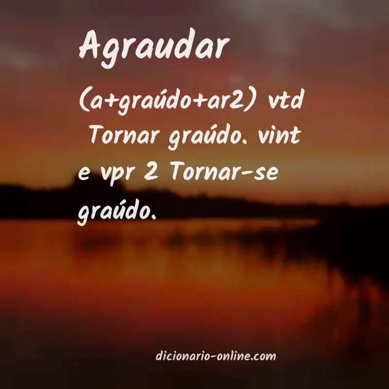 Significado de agraudar