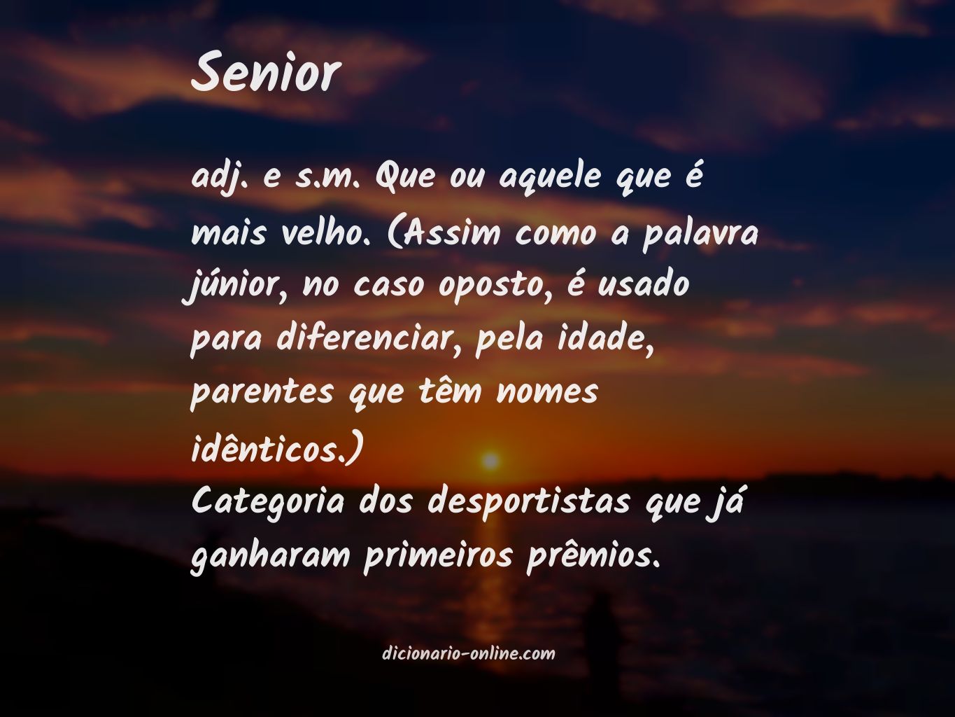 Significado de senior