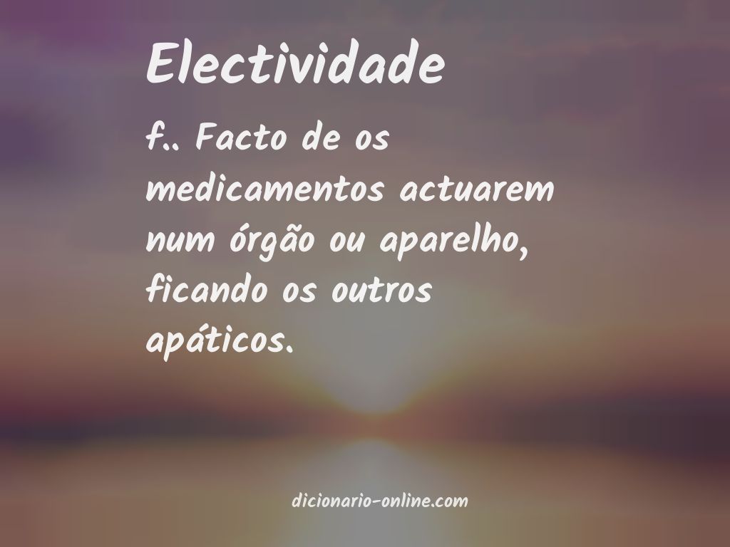 Significado de electividade