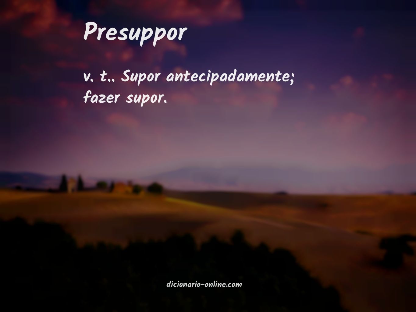 Significado de presuppor