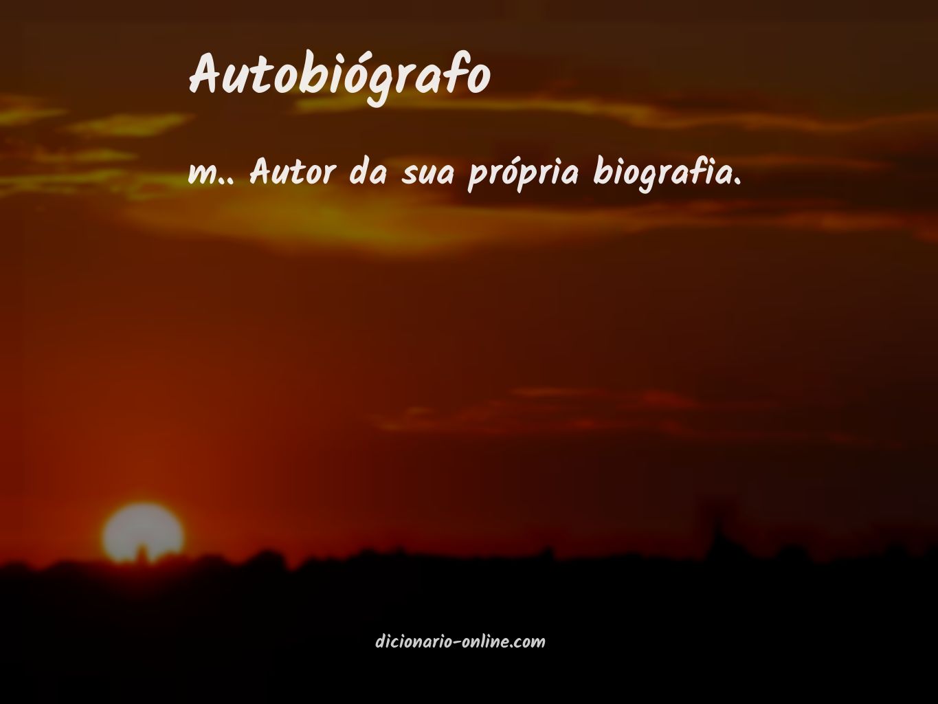 Significado de autobiógrafo