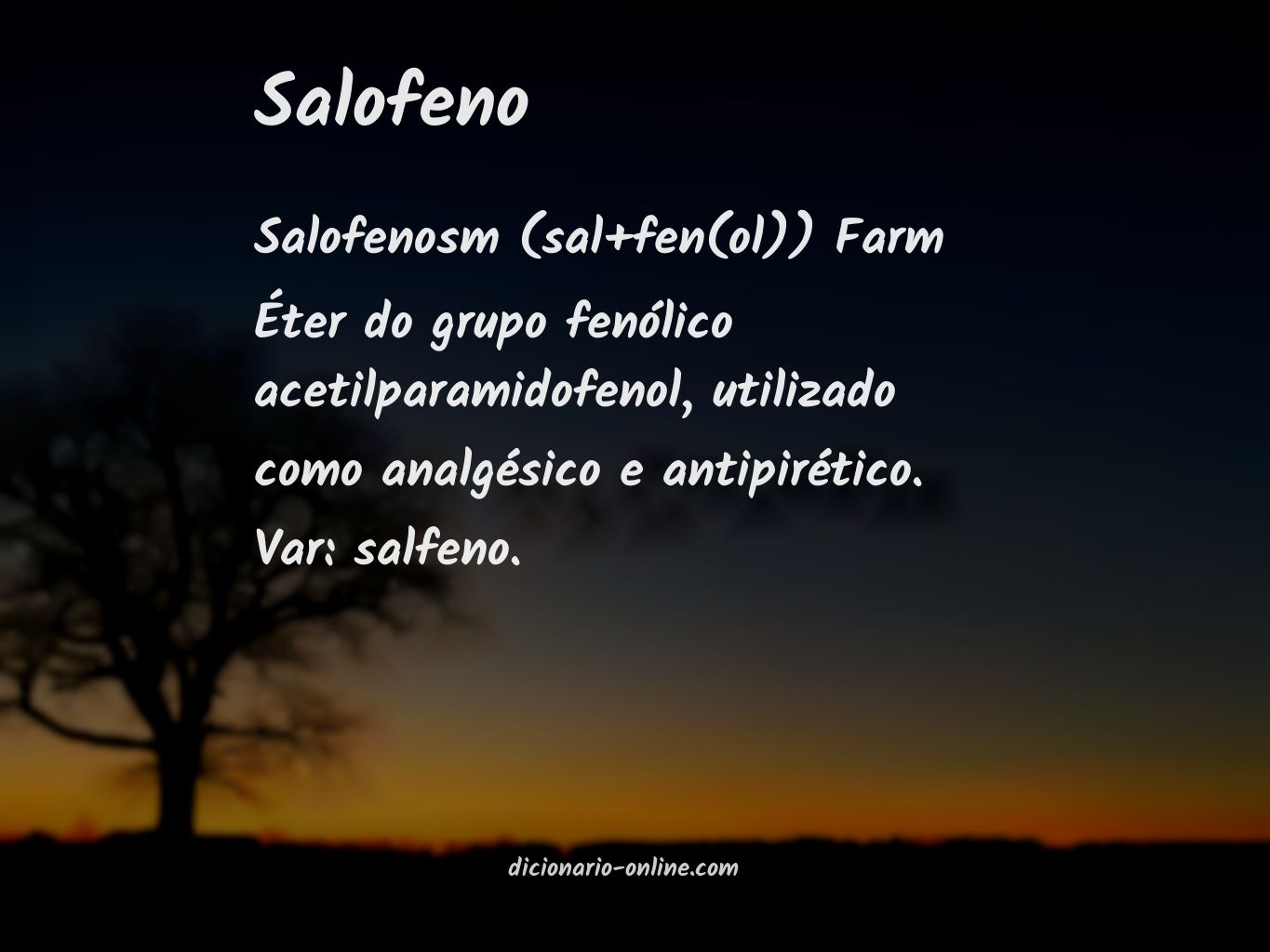 Significado de salofeno