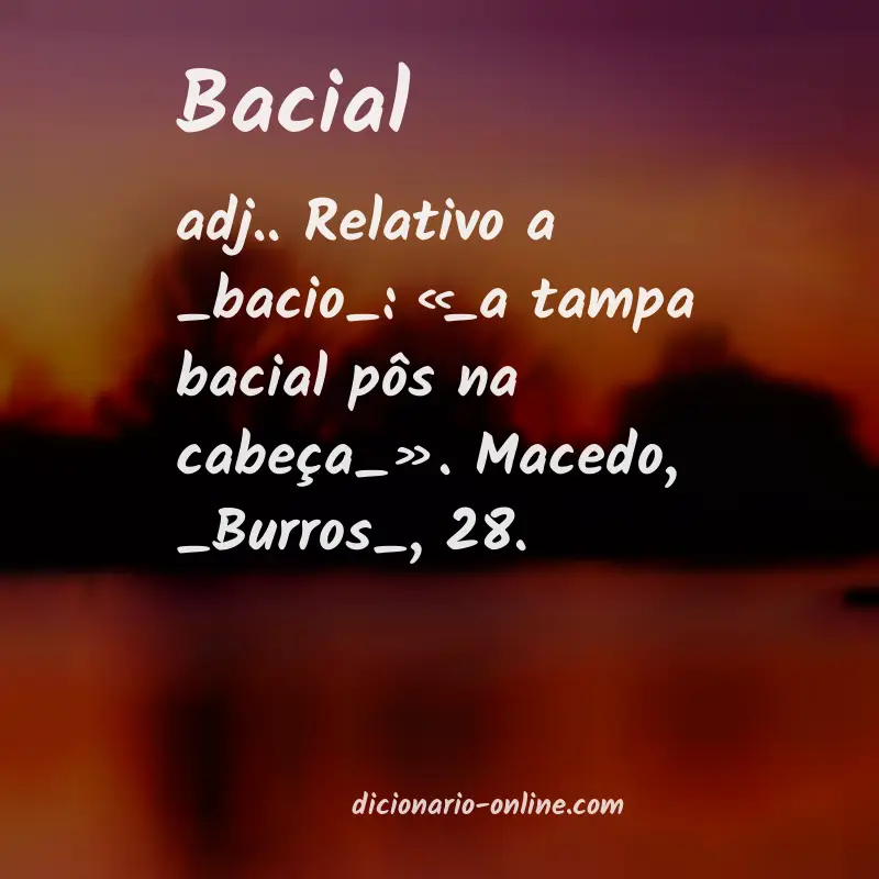Significado de bacial