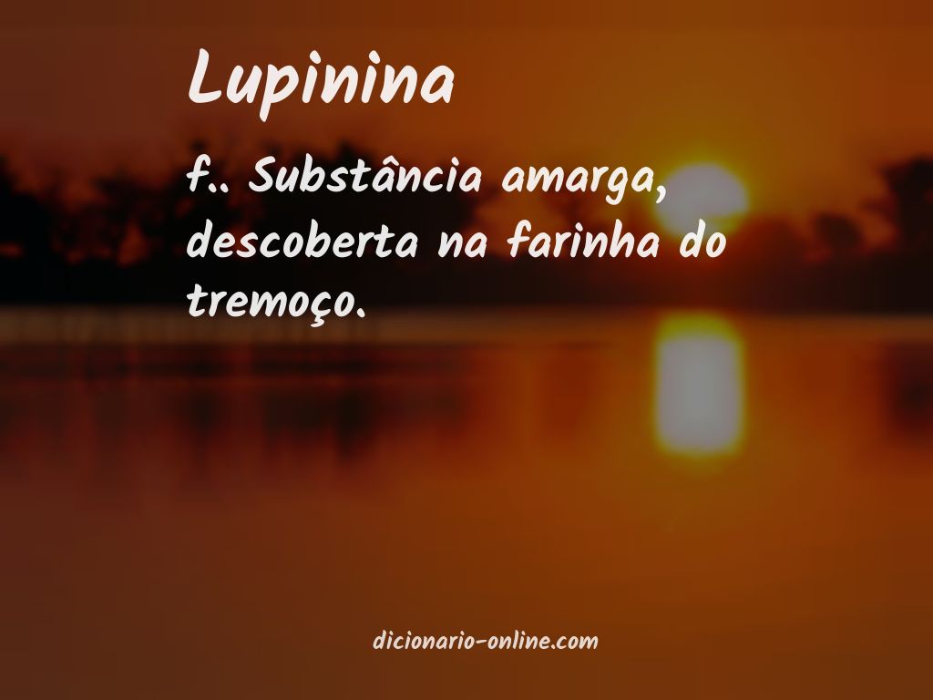 Significado de lupinina