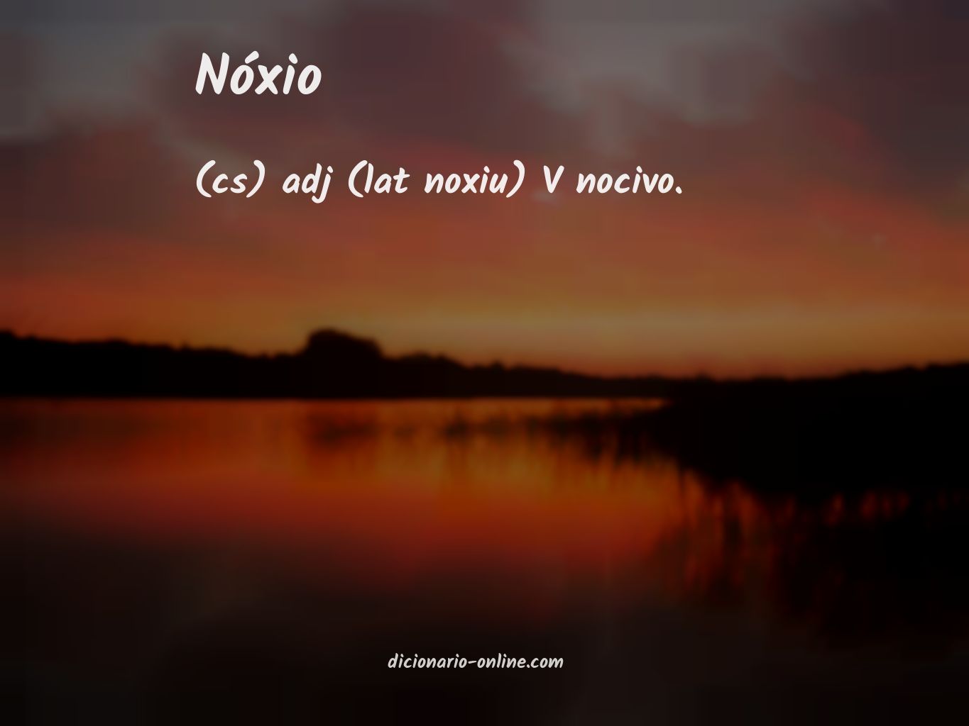 Significado de nóxio