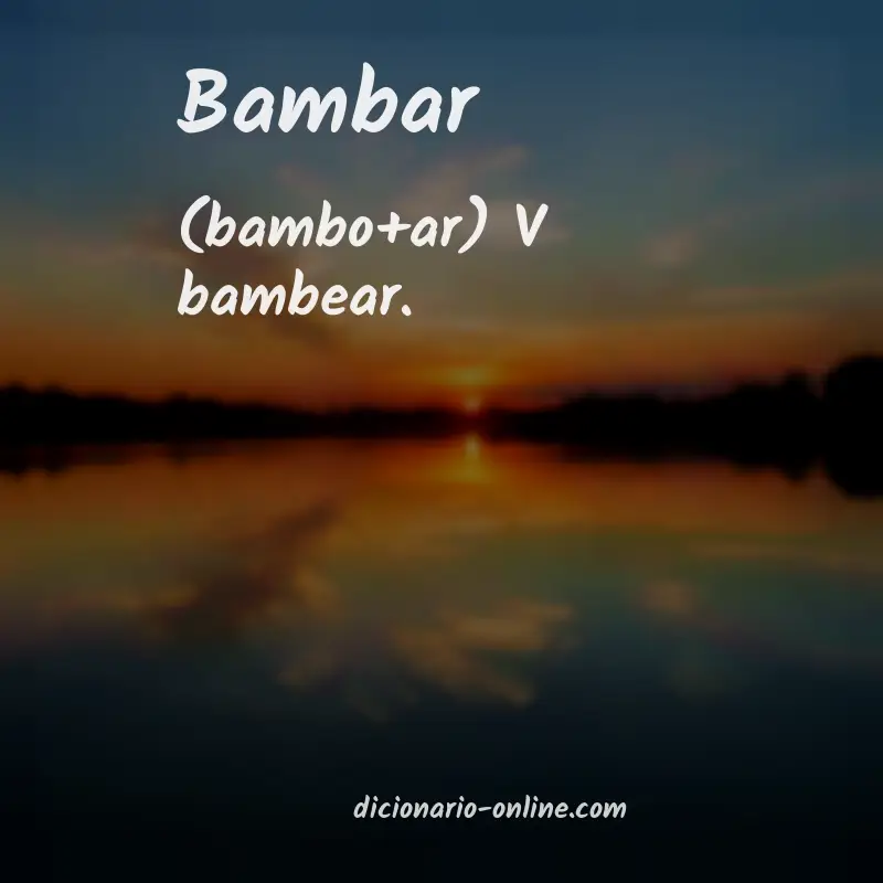 Significado de bambar