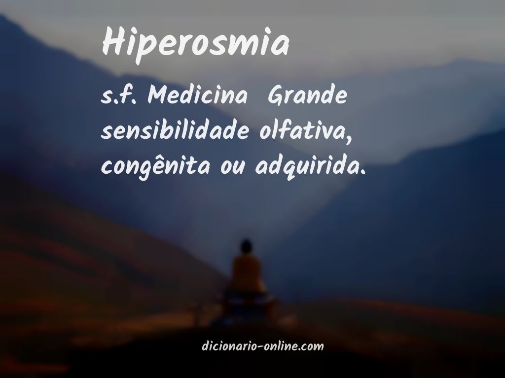 Significado de hiperosmia