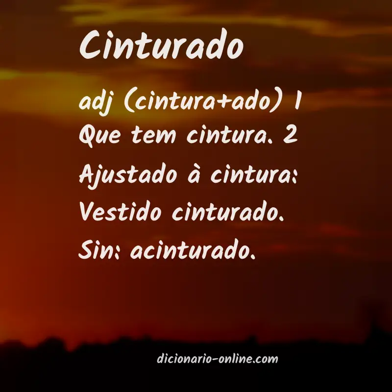 Significado de cinturado