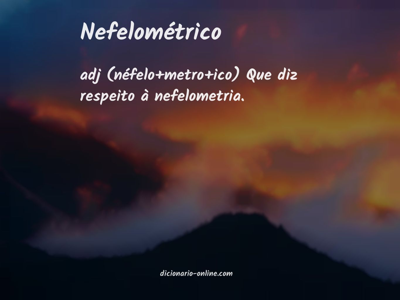 Significado de nefelométrico