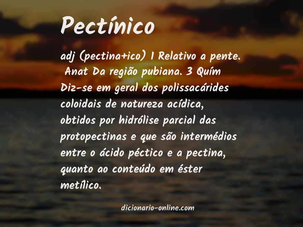 Significado de pectínico