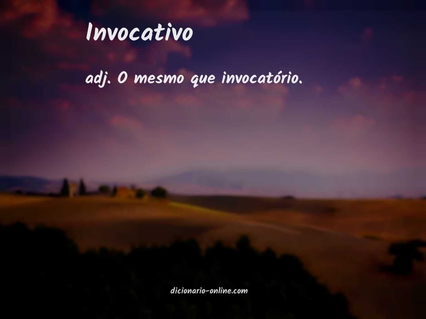 Significado de invocativo