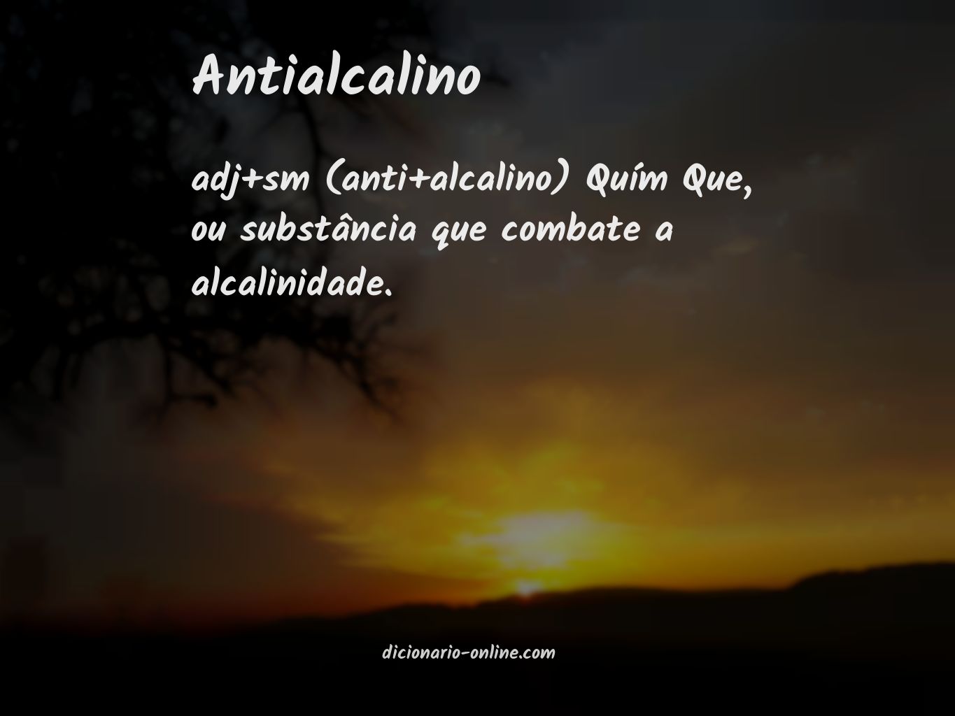 Significado de antialcalino