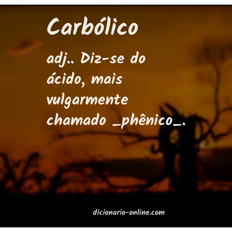 Significado de carbólico
