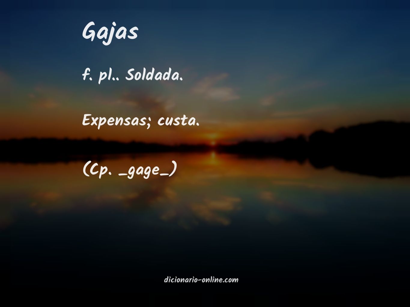 Significado de gajas