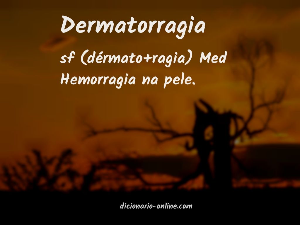 Significado de dermatorragia