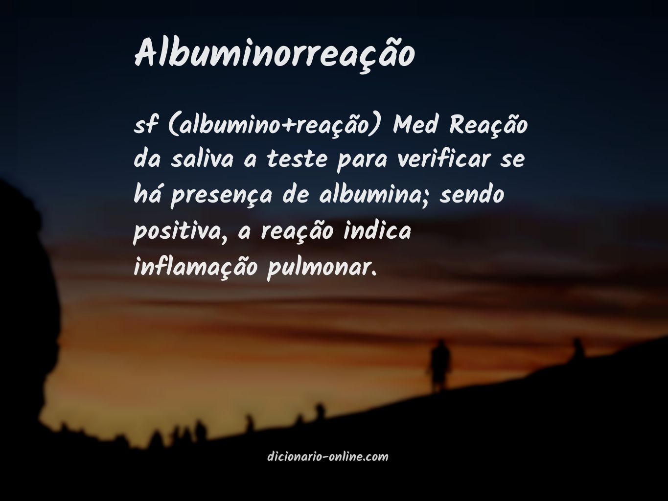 Significado de albuminorreação