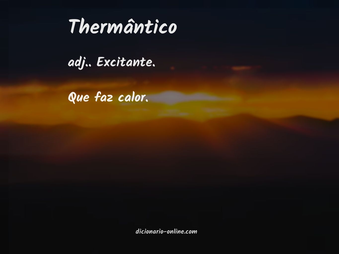 Significado de thermântico