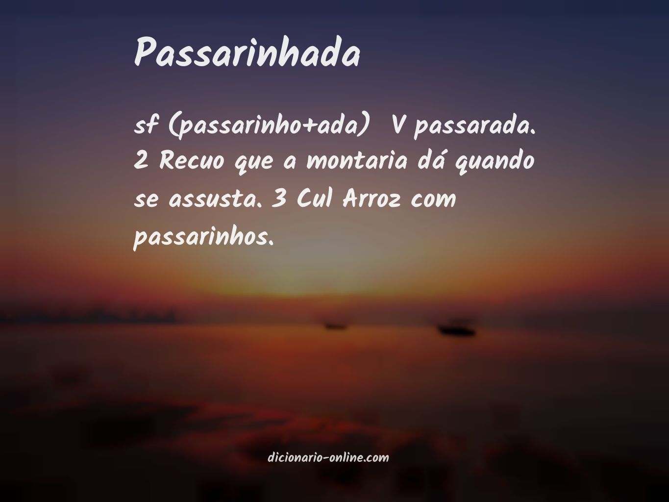 Significado de passarinhada