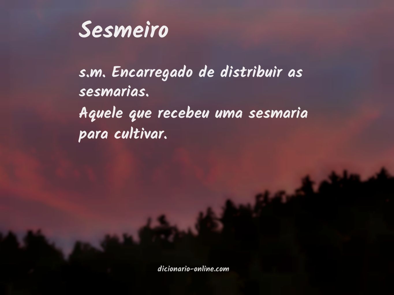 Significado de sesmeiro