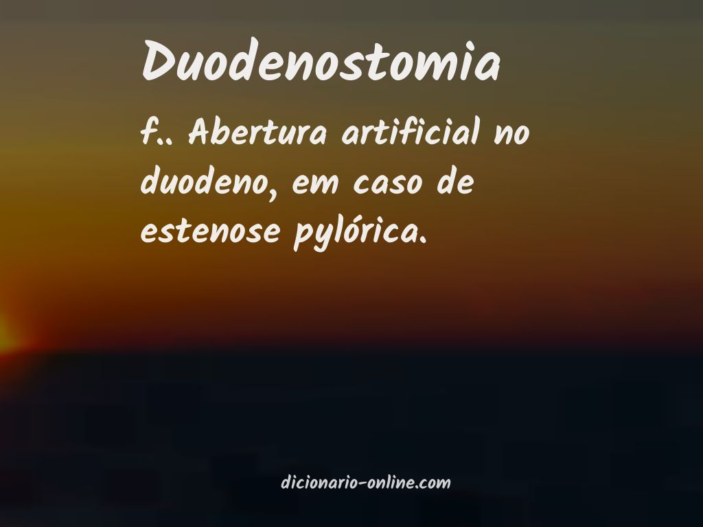 Significado de duodenostomia