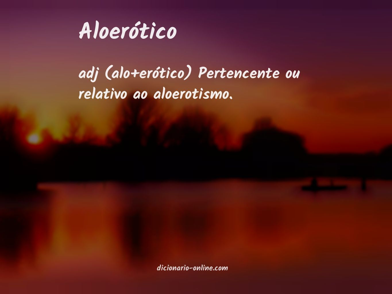 Significado de aloerótico