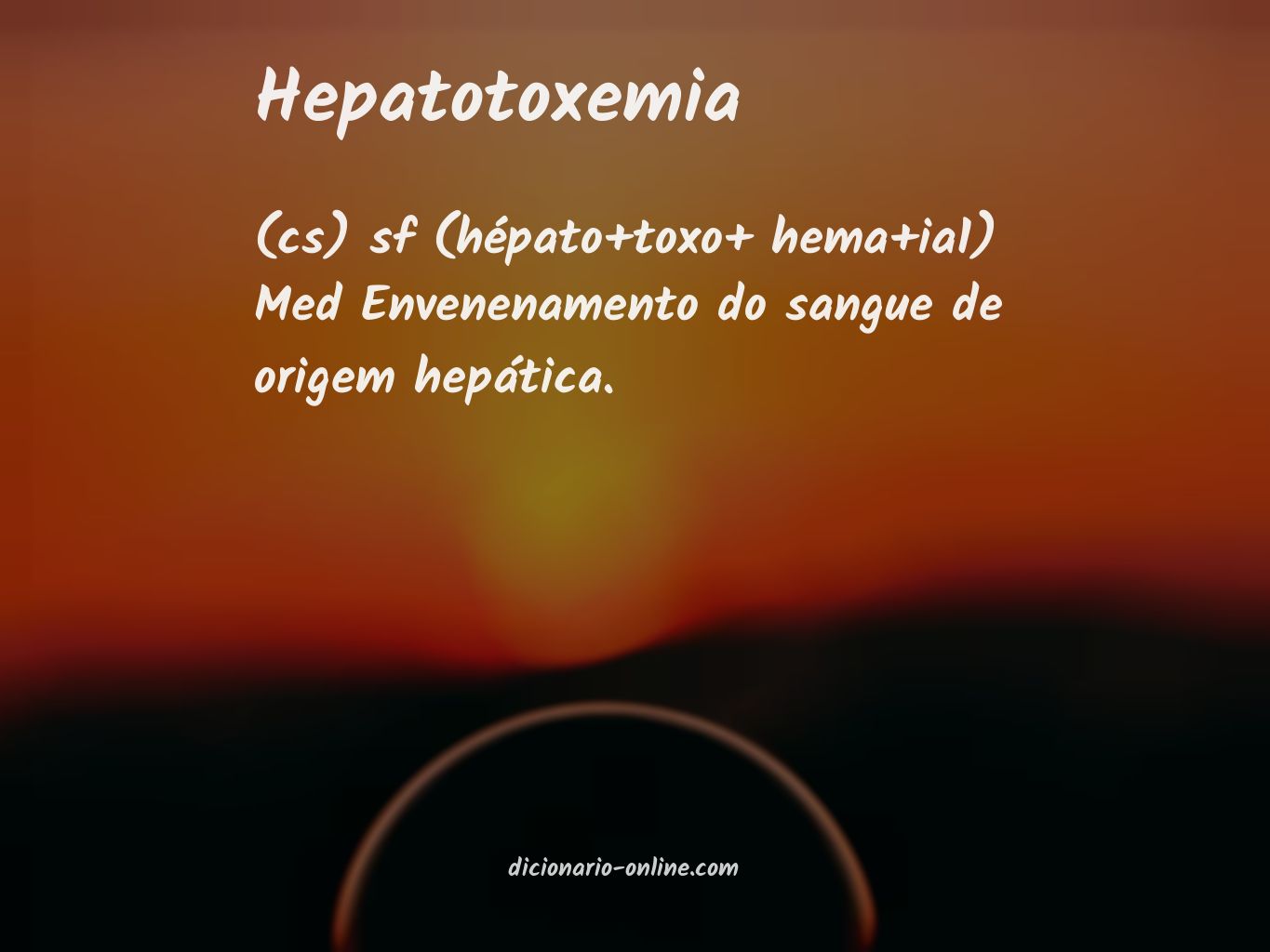 Significado de hepatotoxemia