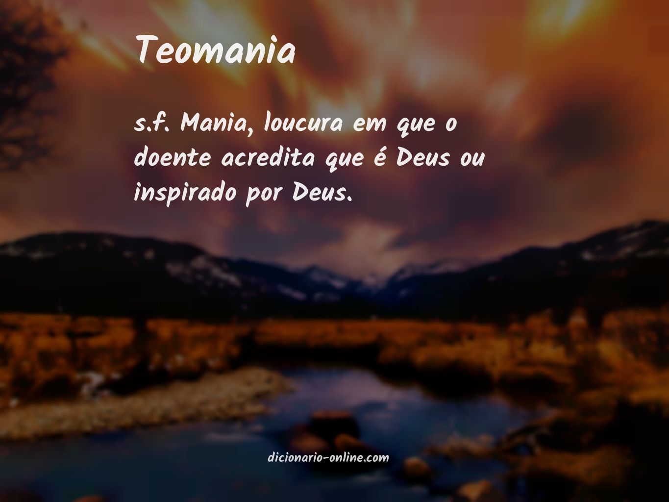 Significado de teomania