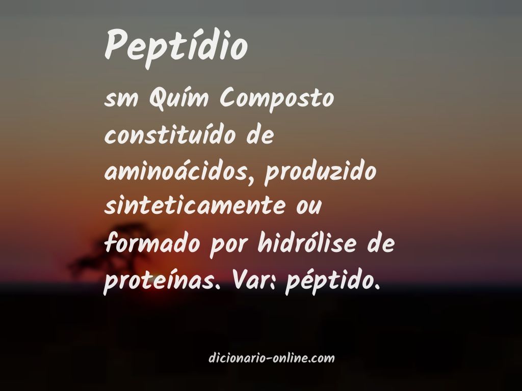 Significado de peptídio