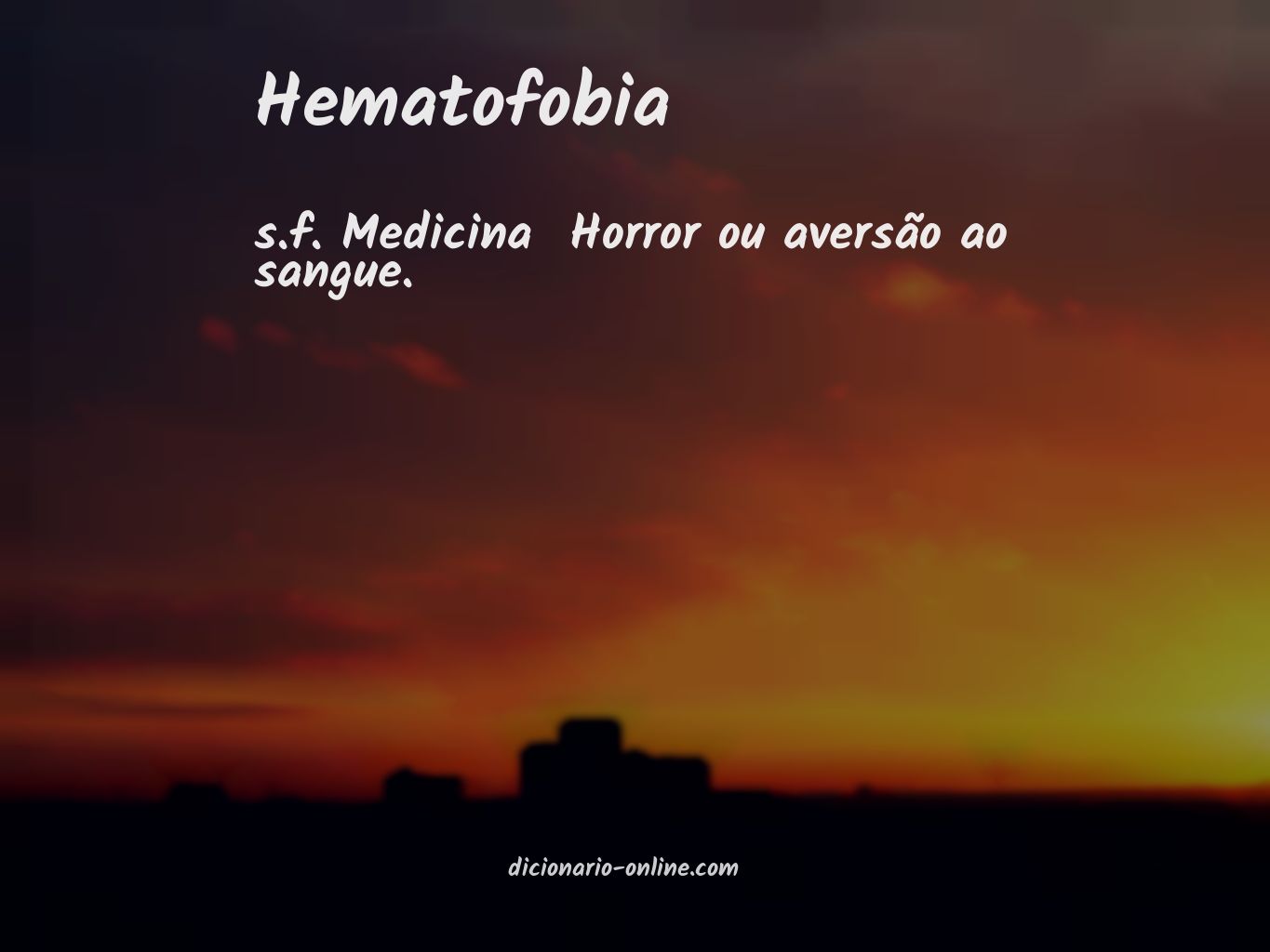 Significado de hematofobia