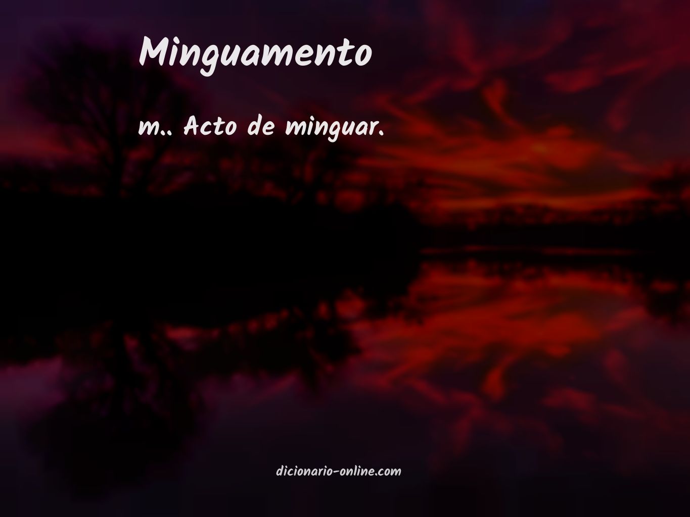 Significado de minguamento