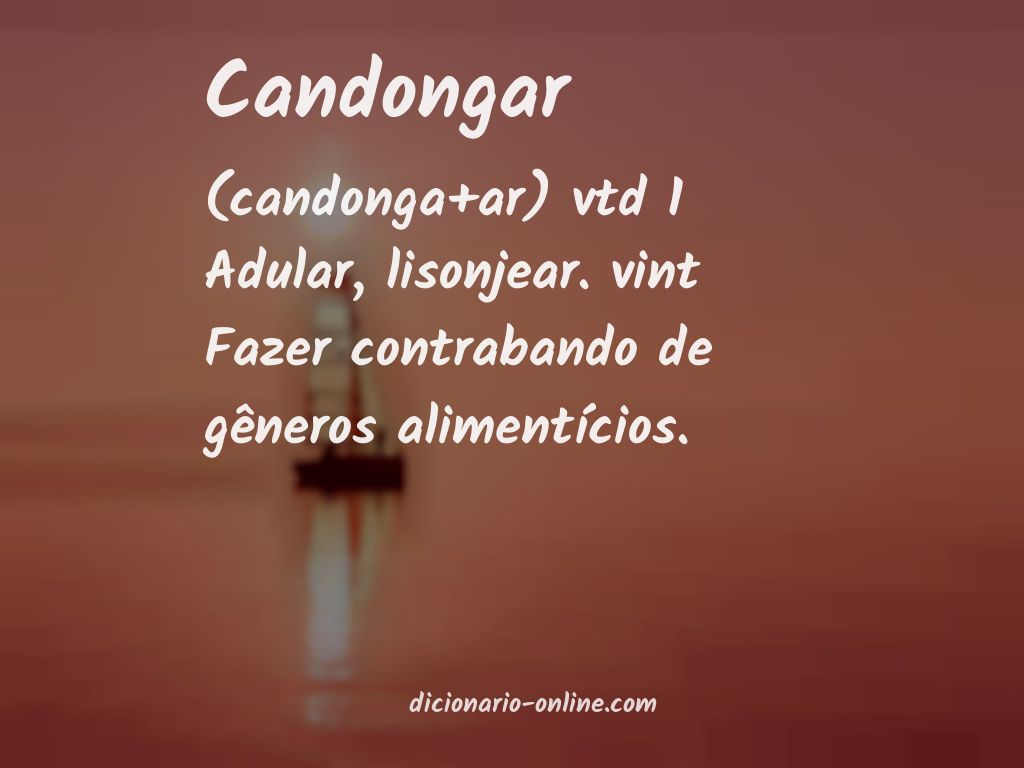 Significado de candongar